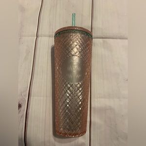 Blush pink Diamond cut Starbucks Tumbler Cup